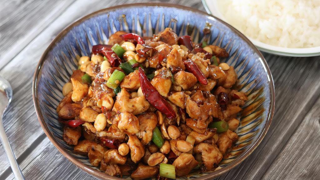 Kung Pao Chicken (W. Peanuts) · Hot & spicy.