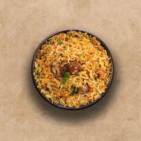 Spice Lane Lamb Biryani · Long grain basmati rice cooked with tender lamb and aromatic Indian herbs. Served with raita.
