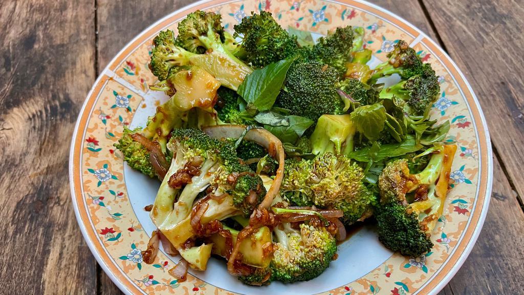 Sauteed Broccoli · Oyster sauce, Thai basil, shallots, garlic
