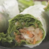Vegetable Egg Rolls · crispy egg rolls wrappers with seasonal vegetables shredded cabbage, carrots, green onion, s...