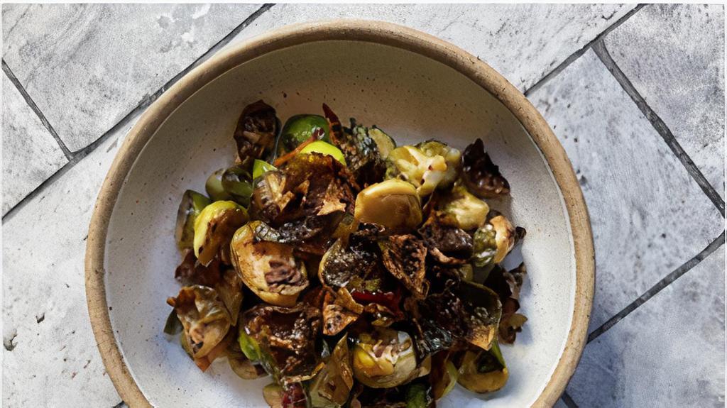 Roasted Brussels Sprouts · bacon, cider glaze