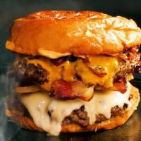 Bacon Cheese Burger Combo  · Comes with fries and soda