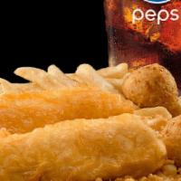 4 Piece Fish Combo  · Comes with fries & soda