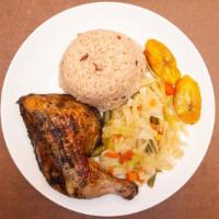  Jerk Chicken · Chicken marinated in Jamaican jerk seasoning and slowly Jerk.