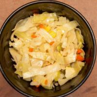 Steamed Vegetables  · A medley of cabbage, corn, carrots, and peppers steamed perfectly.