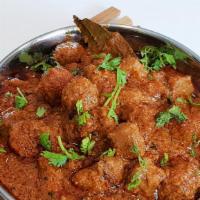 Bhuna Soya · Chunks of soy simmered in the exotic sauce of green and black cardamoms, coriander, ginger, ...