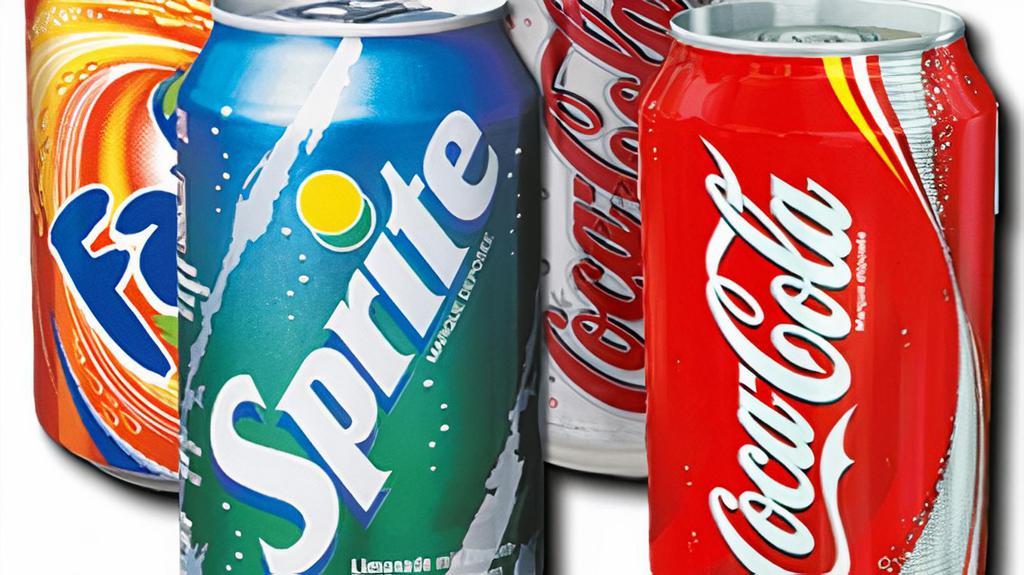 Soda · Can of Coke/ Diet Coke/ Sprite/ Ginger Ale/ Fanta/ Club Soda.
