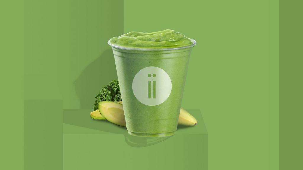 12Oz Freshii Green · Now Vegan! Pineapple, Banana, Kale, Avocado, Almond Milk. 200 cal.