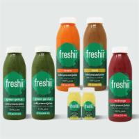 1-Day Juice Cleanse · Green Genius Juice (2), Immune Elixir (2), Renew Juice (1), Reset Juice (1), Recharge Juice ...