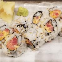Spicy Tuna Roll · Spicy tuna sushi wrapped with rice and nori with sesame seeds