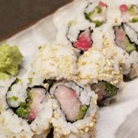 Yellowtail Roll · Yellowtail sushi, scallion wrapped with rice, & nori with sesame seeds