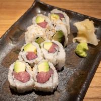 Tuna Avocado Roll · Tuna and avocado with sesame seeds