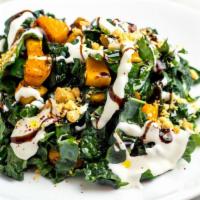 Kale Caesar · parmesan, artichokes, chickpeas, vegan caesar dressing