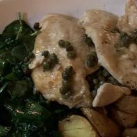 Hanger Steak · mashed potatoes, broccoli rabe, charred onion, parmesan fondue