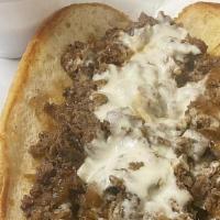 The French Dip · Provolone cheese, side of warm au jus for dipping