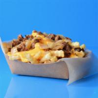 Big Phil'S Philly Cheesesteak Fries · Crinkle cut fries topped with melted American cheese sauce, Philly steak, and grilled onions.