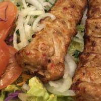 Chicken Adana · Chopped grilled on skewers chicken flavored with red bell peppers gently spiced with paprika...