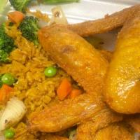 Chicken Wings With Fried Rice · 