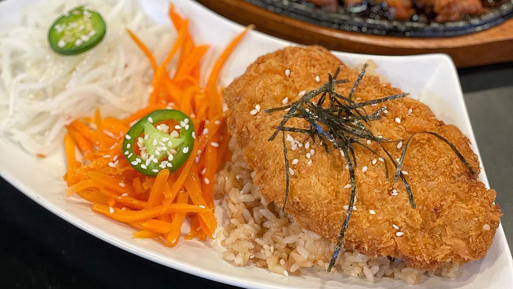 Chicken Katsu · Made from fresh chicken breast, cooked to perfection
choice of rice and 2 sides