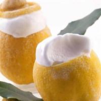 Fruit Sorbeto · Choice of lemon, orange or coconut sorbetto served in the natural fruit shell.