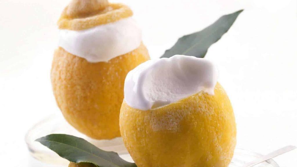 Fruit Sorbeto · Choice of lemon, orange or coconut sorbetto served in the natural fruit shell.