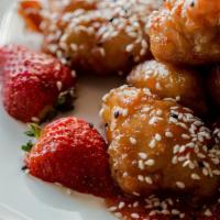 Sesame Chicken · Gluten free. A crispy sweet and tangy sauté of white-meat chicken.