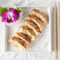 Gyoza · Pan fried shrimp, pork or vegetable dumpling.