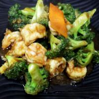 Chinese Broccoli Shrimp (芥蘭蝦) · 