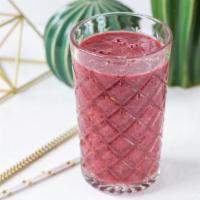 Fuel Up Smoothie · Delectable Medley of Fresh Strawberry, Blueberry, Oat milk, Almonds, Vanilla Protein, and Al...