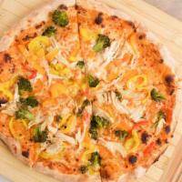 Sweet & Saucy · Sweet buffalo sauce, white Cheddar cheese, banana peppers, pineapple, bell pepper, broccoli,...