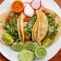 Tacos · one soft  tacos  with corn  tortilla