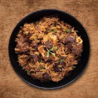 United Goat Biryani · Long grain premium basmati rice cooked with tender morsels of bone in goat meat in our signa...
