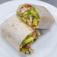 Columbus Grilled Chicken & Avocado Wrap · Served with lettuce tomato cheese special house dressing and french fries.
