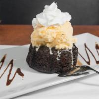 Chocolate Lava Cake With Ice Cream · 