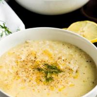 Avgolemono Soupa · Greek style chicken soup