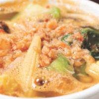 Gaeng Rieng · Aromatic soup with shrimp, Thai basil, peppercorn, shallot, mushroom, baby corn, angled luff...