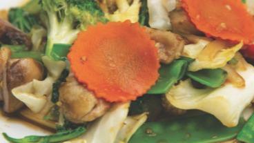 Vegan Garden Delight  · Sautéed baby corn, broccoli, Napa cabbage, carrot, sesame oil and garlic.