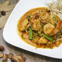 Zucchini Pad Thai · Sautéed zucchini noodles, lime-tamarind sauce, tofu, bean sprout, shrimp and chicken, egg, s...