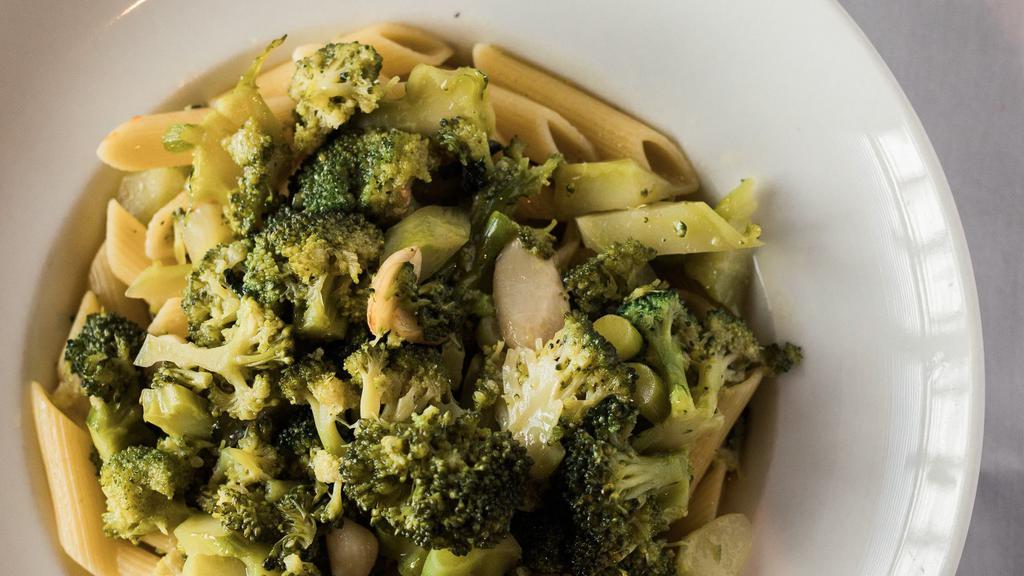 Pasta Broccoli · Broccoli sautéed in garlic & olive oil over your choice of pasta.