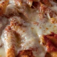 Baked Ziti · Penne sautéed with ricotta and tomato sauce, and topped with mozzarella.