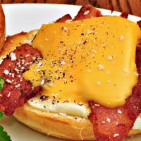 Bacon, Egg, Cheese · crispy bacon, fried eggs & american chess
