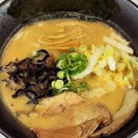 Miso Ramen · Miso based pork broth with toppings.