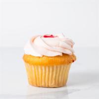 Vanilla Strawberry Cupcake · 