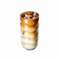 Iced Latte · Milk and a double espresso served over ice.