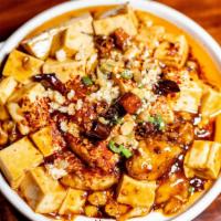 Slow Simmered Fish W. Chilis & Soft Tofu / 水煮嫩豆花鱼片 · Hot & spicy.