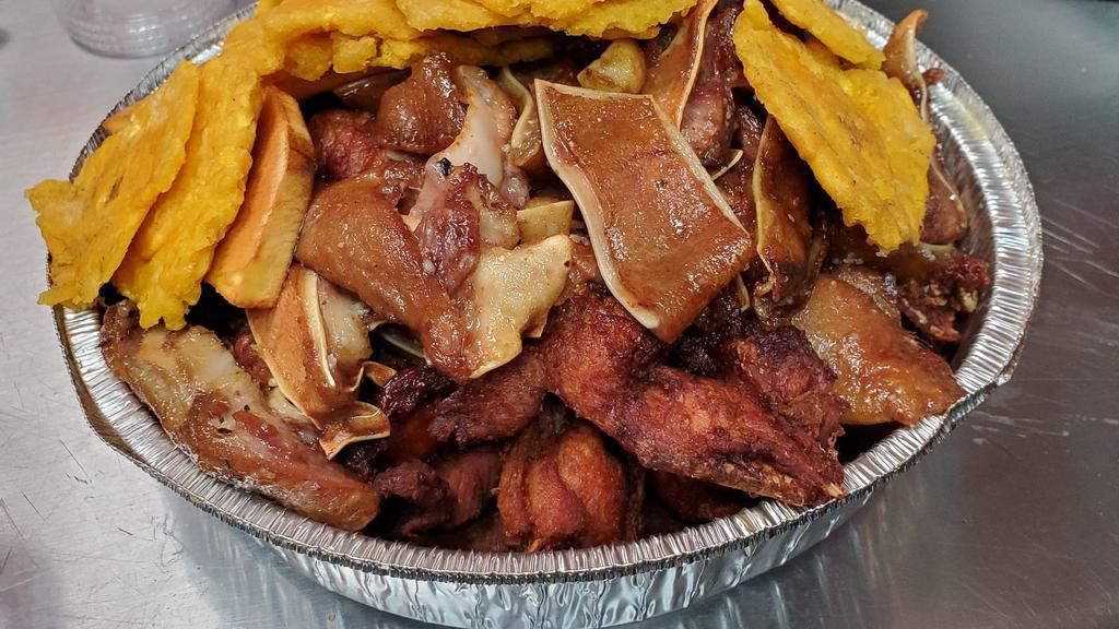 Fritura Personal · PERSONAL SIZE FRIED PLATTER CAN FEED UP 2 PEOPLE.
A COMBINATION OF FRIED CHICKEN MEAT, PORK EARS, BEEF MEAT, TOSTONES, PAPA FRITA. ETC