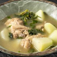 Chicken Tinola · Tender chunks of Chicken and/or Chicken legs served with choice of rice.