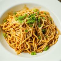 Chengdu Cold Noodles成都凉面 · Vegetarian, cold noodle mixed with sesame sauce, special chili oil, garlic paste, top with s...