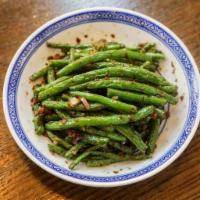 Dry-Fried Green Beans With Ground Pork┇干煸四季豆 · Dry - Fried green bean with ground pork