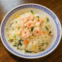 Shrimp And Spinach Fried Rice┇虾仁菠菜炒饭 · Gluten Free.